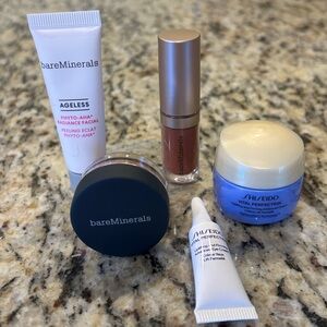 5 new travel size samples from Bare Minerals and Shishedo